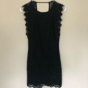 H&M Black Lace Dress with open back US 4